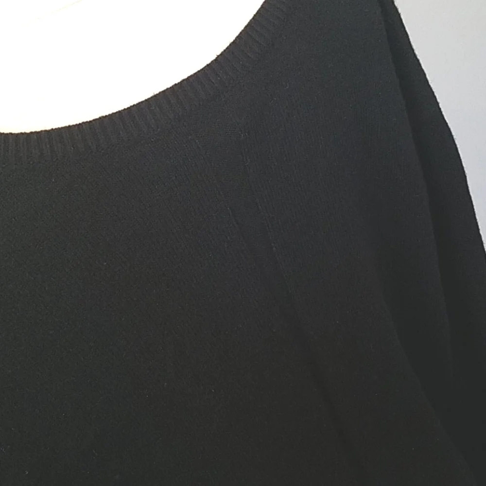 Anthropolgie Black V Neck Sweater sz L - Picture 5 of 16